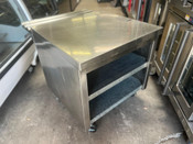 30" x 40" Cashier Cabinet Catering Cart Stainless Steel Enclosed 30" x 26" Storage On Wheels #1500