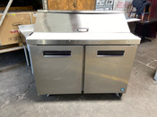 48" Refrigerated Sandwich Prep Table Hoshizaki 2 Door CRMR48-12 #1948