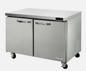 NEW 48" Under Counter NSF Cooler 2 Door Refrigerator Blue Air 48" BLUR48-HC On Wheels NSF #1146