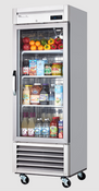 NEW 1 Glass Door Refrigerator Reach In Stainless Merchandiser Cooler Blue Air BSR23G-HC #2337