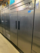 2 Door Refrigerator NSF Cooler Solid Stainless Steel Dukers D55AR #2019-OB