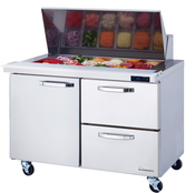 NEW 2 Drawer (Right) 1 Door (Left) Refrigerated 60" Mega Top Prep Table Blue Air BLMT60-D2R-HC NSF Cooler #2403