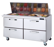 NEW 4 Drawer Refrigerated 60" Mega Top Sandwich Prep Table Blue Air BLMT60-D4-HC NSF Cooler #2404