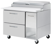 NEW 2 Drawer 44" Pizza Prep Table Refrigerated Stainless Steel Blue Air BAPP44-D2-HC #2472