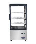 NEW 360 View Countertop Display 4 Sided 1 Door Cool Case Atosa DSRC-28 #1868