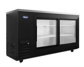 NEW Sliding Glass Door 69" Back Bar Cooler Black Shallow Depth NSF Atosa SBB69SGGRAUS2 #1933