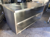 60x30 Stainless Steel Cabinet Work Table Enclosed Shelf Cart Randell NSF On Wheels #2594
