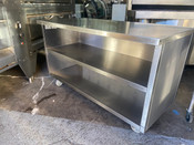 60x30 Stainless Steel Cabinet Work Table Enclosed Shelf Cart Randell NSF On Wheels #2594