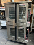 Gas Convection Double Stack Ovens Garland Master 200 MCO-GD-20 Bakery Depth Stainless Steel Cabinet #2761
