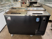 50" 2 Door Slide Top Back Bar Beer Cooler Black Bottle Box Dukers DHBC50 #1937-OB