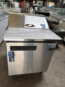 1 Door 29" Refrigerated Sandwich Salad Prep Table Stainless Steel NSF Dukers DSP29-8-S1 #2197-OB