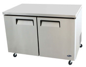 NEW 2 Door 48" Undercounter Refrigerator Solid Stainless Steel Cooler NSF Atosa MGF8402GR #2315