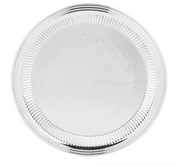 Vollrath 82170 Esquire 16" Round Fluted Stainless Steel Serving Display Tray #2927-OB