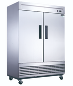 2 Door Refrigerator NSF Cooler Solid Stainless Steel Dukers D55R #2025-NW