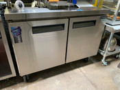 2 Door 48" Under Counter Refrigerator Worktop Stainless Steel Cooler NSF Dukers DUC48R #2037-NW