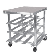 NEW #10 Can Rack On Wheels Win-Holt CR-54M Welded Aluminum NSF Stainless Steel Work Top #2970-OB