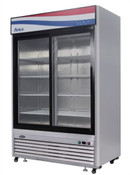 NEW 2 Sliding Glass Door 55" Refrigerator Stainless Steel Reach In Cooler Atosa MCF8709GR  #2346