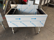 New 36" Under Bar Ice Bin Box Advance Tabco SLI-12-36 Insulated With Bottle Holders #2989-OB