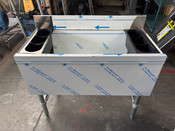 New 36" Under Bar Ice Bin Box Advance Tabco SLI-12-36 Insulated With Bottle Holders #2990-OB