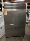 2 Door Refrigerator Traulsen G20010 NSF Stainless Steel Upright reach In Cooler On Wheels #3044