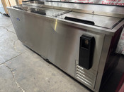 3 Sliding Top Door 80" Bottle Box Solid Stainless Steel Beer Cooler NSF Atosa MBC80GR #3064