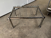 31" Hanging Glass Rack Heavy Duty Chrome Metal Tube 4 Post #3062