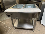 2 Well Electric Steam Table Food Warmer Duke E302 120V Dry Bath Dual Temp #3081