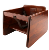 NEW Walnut Wood Child Booster Seat with T-Strap GET BS-200-MOD-W2 #3135