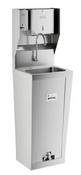 17"x15" Hands Free Hand Wash Sink with Pedestal Base With Paper Towel and Soap Dispenser #3249