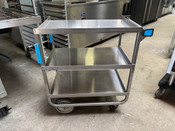 700 LB Capacity Bus Cart Utility 3 Tier Heavy Duty Lakeside 722 Stainless Steel #3271