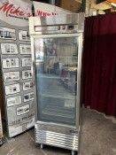 1 Glass Door Merchandiser Freezer Display Stainless Steel Dukers D28F-GS1 #7675-NW