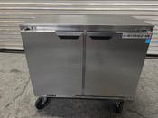 2 Door Under Counter Refrigerator Beverage-Air UCR34HC Solid Stainless Steel NSF #3293