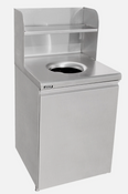 NEW 27 Gallon Stainless Steel Trash Can With Over Shelf GSW S-WRA Waste Bin Receptacle #3296
