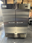 2 Door Refrigerator Stainless Steel 115V On Wheels Upright Reach In MainStreet Equipment 829BMR49R #3367
