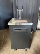 NEW 1 Door Double Tap Tower Draft Beer Kegerator Refrigerator Back Bar NSF Cooler #3598-OB
