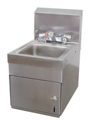 New 12" Advance Tabco 7-PS-88 Wall Mount Hand Sink 9"L x 9"W x 5"D Bowl With Soap Dispenser #3684
