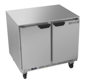 NEW 36" Under Counter Refrigerator 2 Door NSF Cooler Beverage-Air UCR36AHC-23 On Wheels #3697-OB