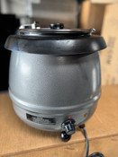 10 Quart Soup Kettle SYBO SH-SW6000-SI Electric 110V With Hinged Lid #3692