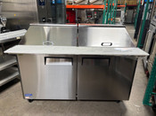 60" Mega Top Refrigerated Sandwich Prep Table Turbo Air MST-60-24-N Topping Cooler NSF #3770