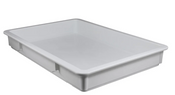 NEW 18 x 26 Full Size 6" Deep Pizza Dough Box White Plastic No Lid #3838