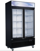 NEW 2 Glass Door 47" Freezer Merchandiser Display On Wheels NSF Dukers DSM-41F #3940