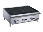 NEW 36" Gas Char Broiler Lava Rock Countertop 105K BTU Heavy Duty Dukers DCRB36 #3958