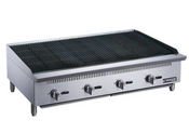 NEW 48" Gas Char Broiler Lava Rock Countertop 140K BTU Heavy Duty Dukers DCRB48 #3959