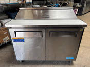 48" Refrigerated Sandwich Food Prep table Turbo Air MST-48 Cold Top 2 Door NSF Cooler #4020