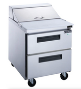 NEW 2 Drawer 29" Refrigerated Mega Top Sandwich Salad Prep Table NSF Dukers DSP29-8-D2 #4038
