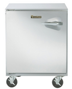 NEW 27" Under Counter Refrigerator Traulsen UHT27-L 1 Solid Door Left Hinge On Wheels #4062