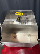 15"x18.5" Eye Wask Station Wall Mount Stainless Steel Sink With Faucet 18" Deep #4128