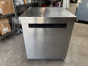 1 Door Under Counter Refrigerator Stainless Steel On Wheels Delfield 406 Work Top #4208