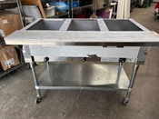 NEW 3 Well Gas Steam Hot Food Table Tabco NSF HF-3G Full Pan 12x20 #4204