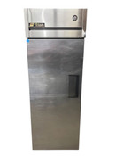 1 Door Refrigerator Upright Solid Stainless Steel Reach In True TG1R-1S On Wheels #4302